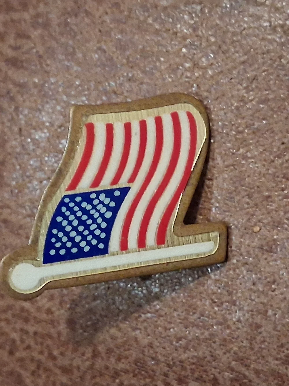 Patriotic U.S Coast Guard American Flag Lapel Pin - Red, White & Blue
